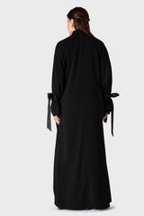 Black Abaya with Bow Sleeve