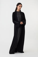 Black Beaded Abaya Dress