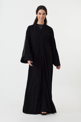 Black Beaded Abaya Dress