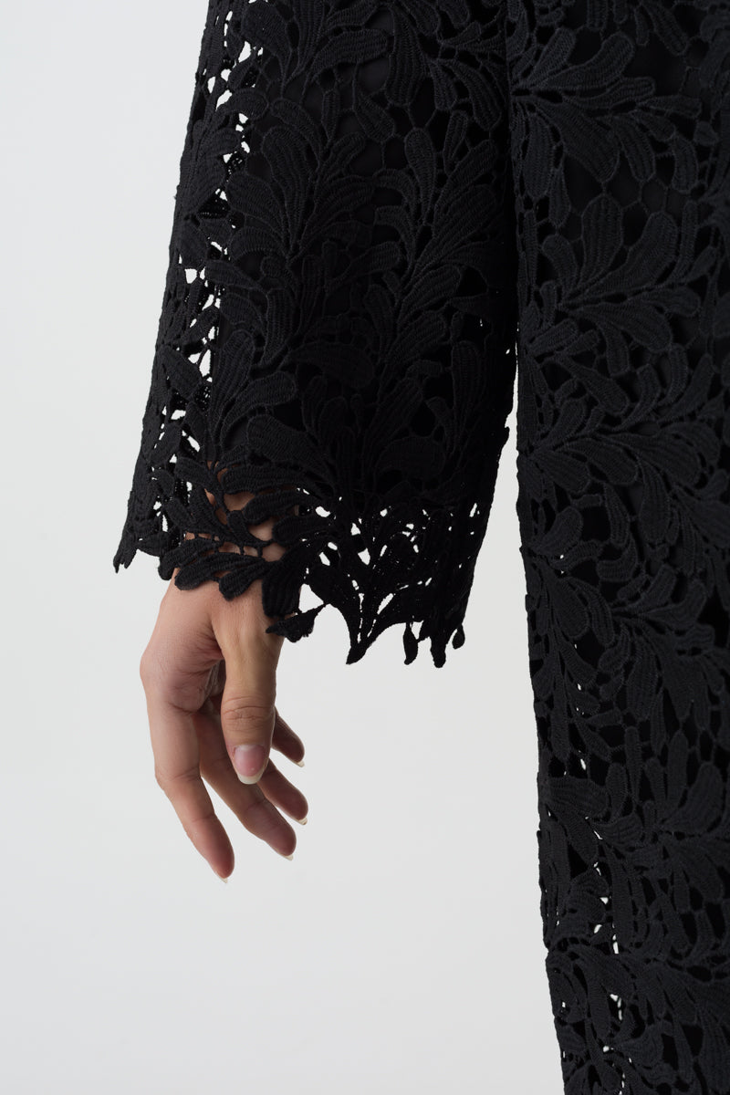 Black Lace Abaya