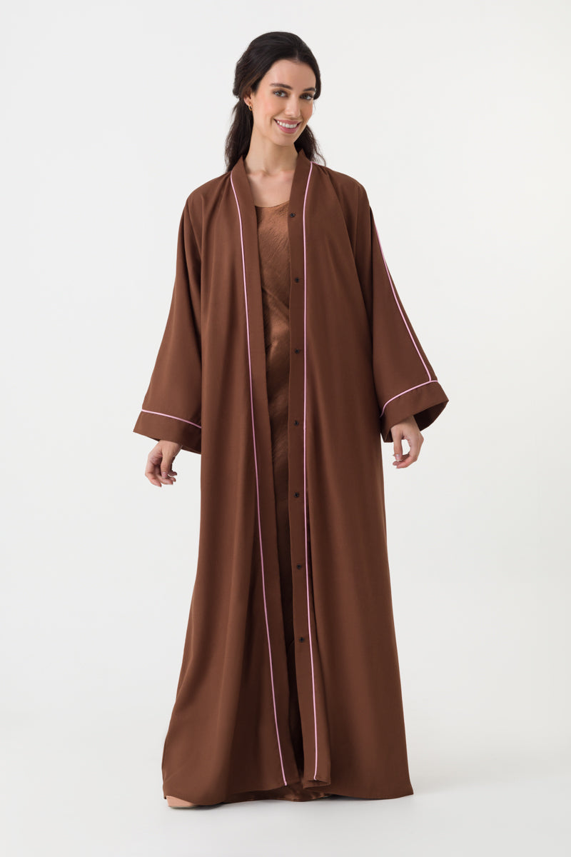 Brown Abaya Belt Cotton Linen