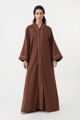 Brown Abaya Belt Cotton Linen