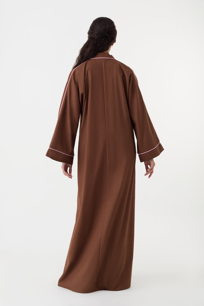 Brown Abaya Belt Cotton Linen