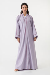 Cotton Linen Abaya Lilac