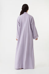 Linen Cotton Abaya in Lilac