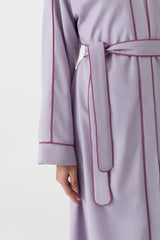 Cotton Linen Abaya Belt Lilac