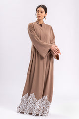 Brown Lace Abaya Belt FERADJE