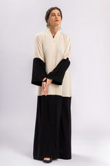 Beige Black Abaya FERADJE