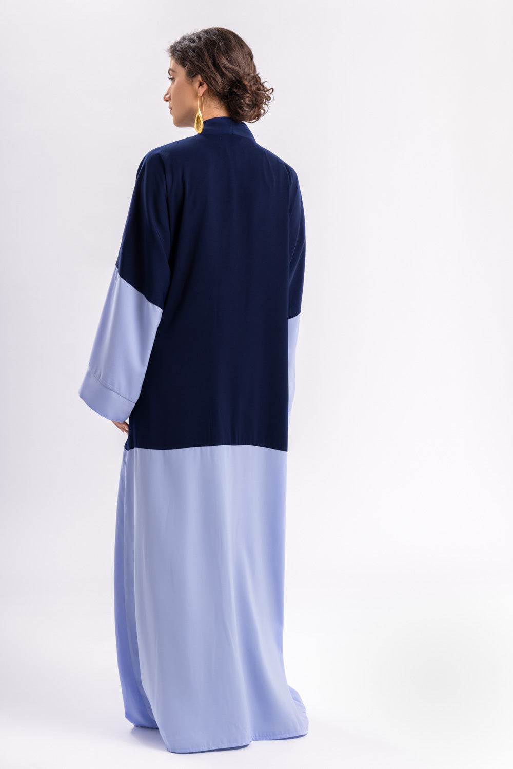 Blue Plain Abaya FERADJE