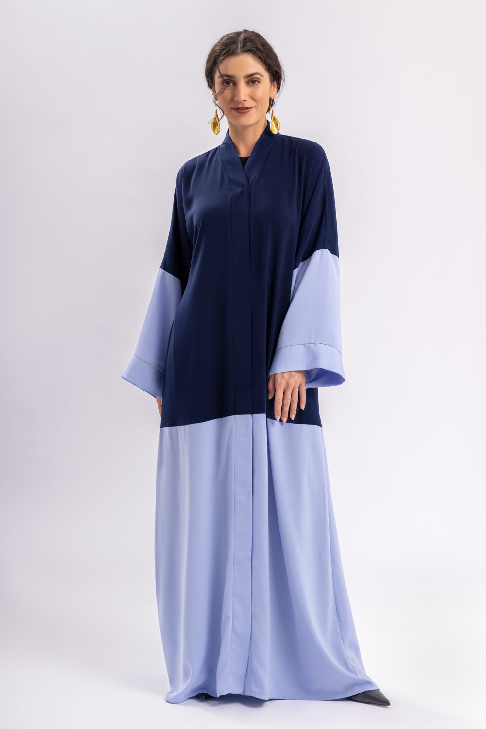 Blue Plain Abaya FERADJE