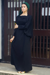Feradje Black Abaya Dress Plain