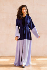 Blue Plain Open Abaya Belt