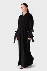 Black Abaya with Bow Sleeve