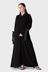 Black Abaya with Bow Sleeve