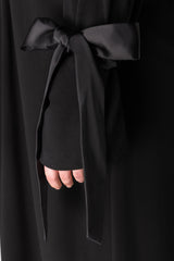 Black Abaya with Bow Sleeve