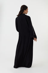 Black Beaded Abaya Dress