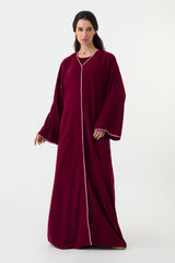 Red Abaya Pink Trim