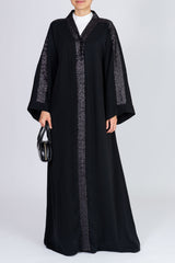 Feradje Closed Black Sequins Abaya