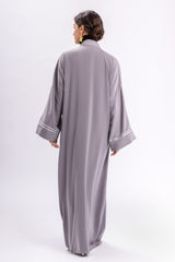 Grey Plain Open Abaya Belt FERADJ