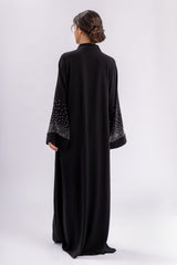 Pearl Sleeves Black Abaya FERADJE
