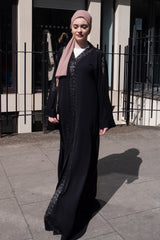 Black Sequins Abaya